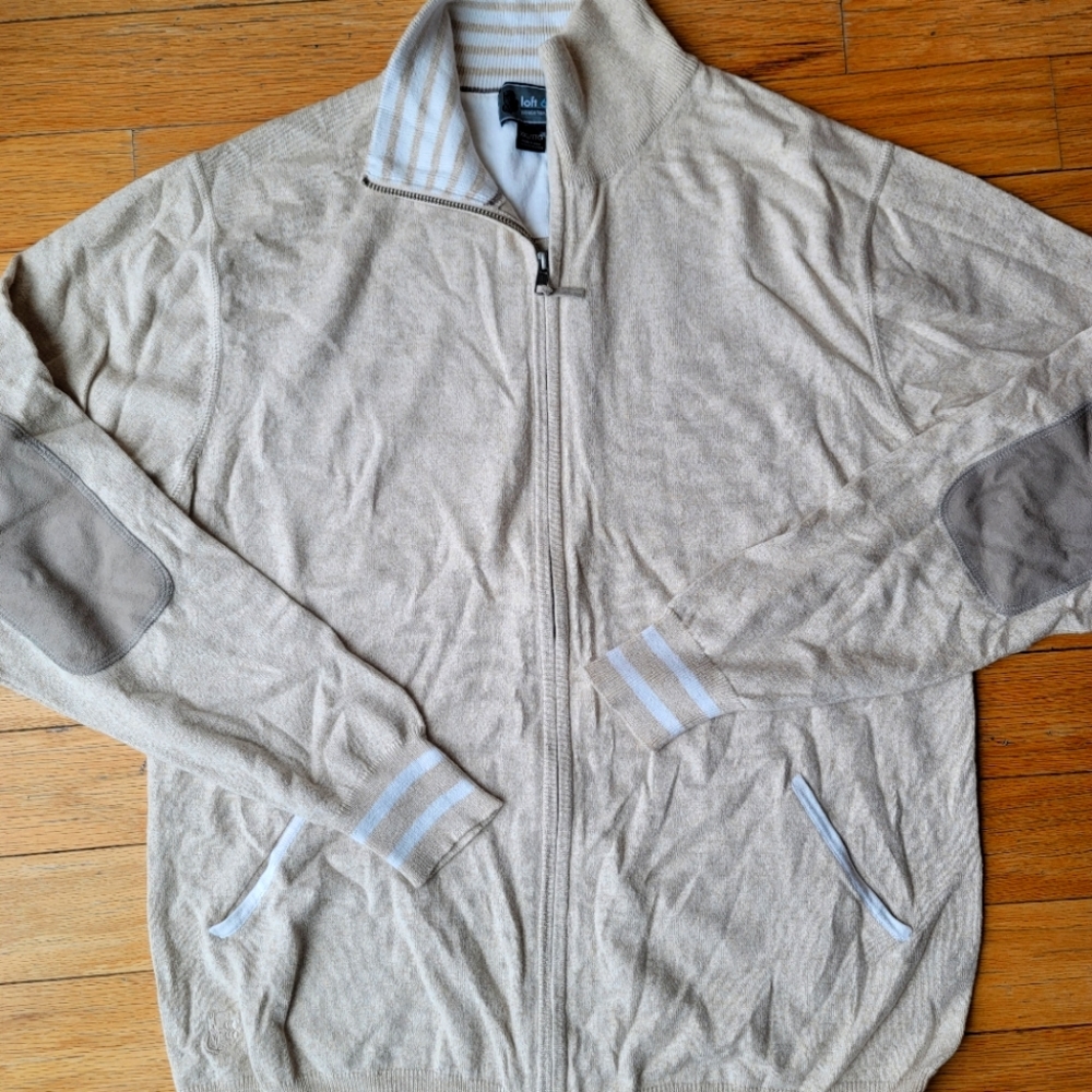 Cream Zip up sweater